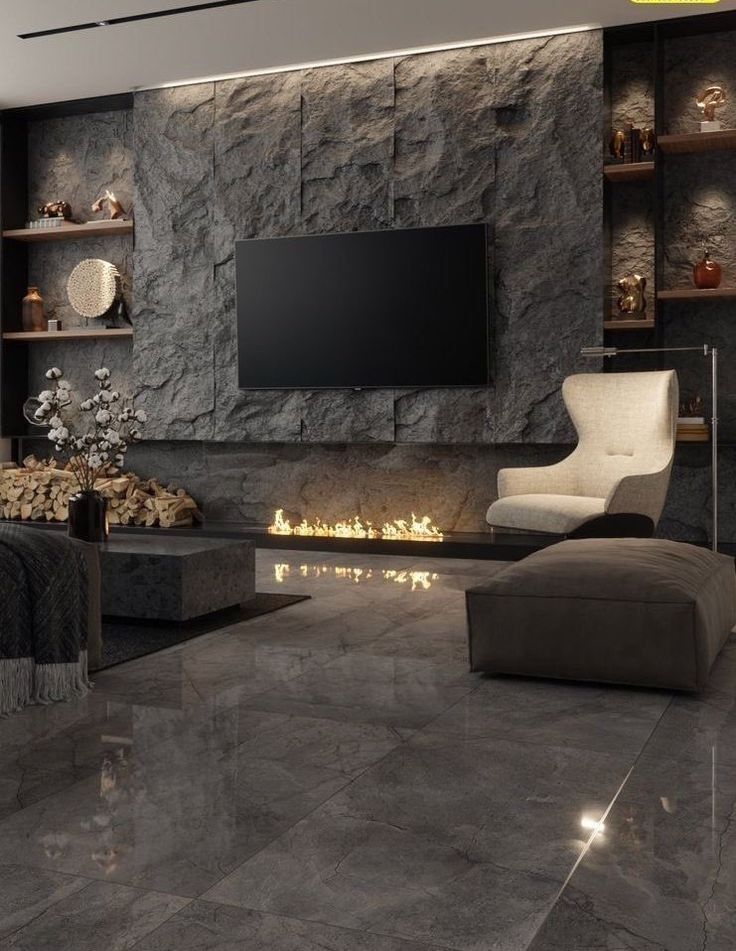 Tấm ốp đá PU lồi lõm kích thước lớn - Concave-convex rock wall