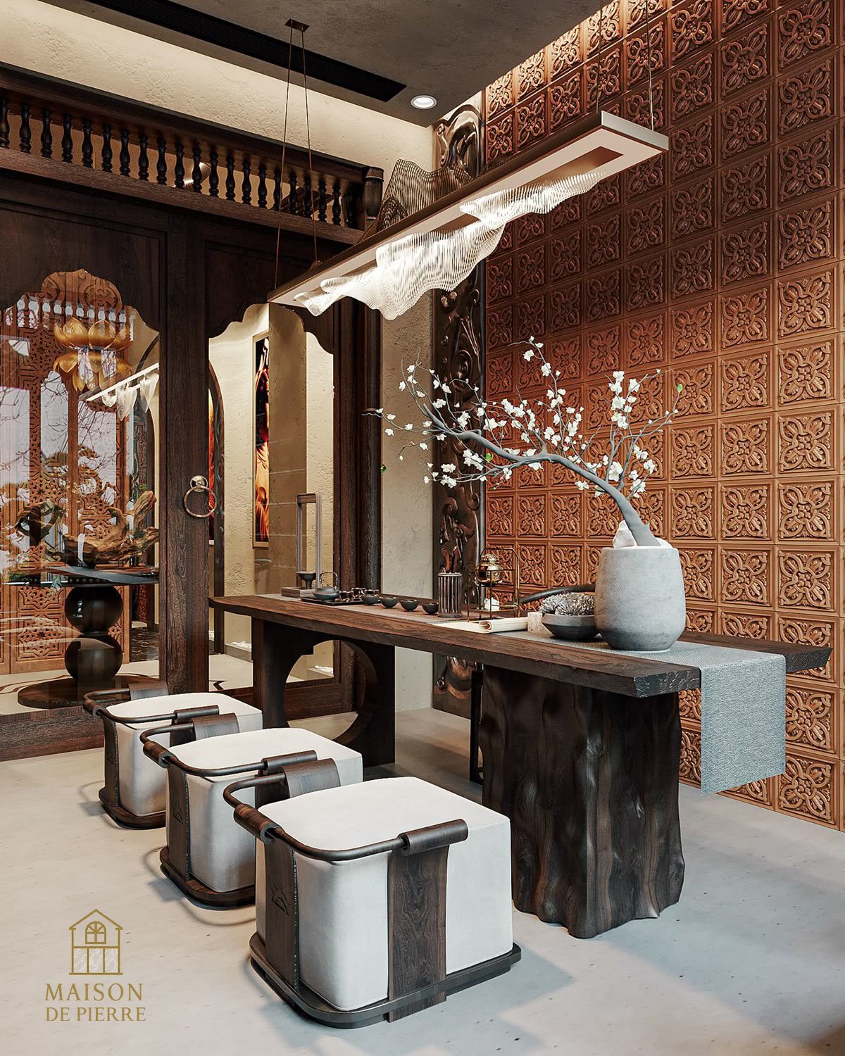 Gạch bông cao cấp cổ điển - CLASSIC HIGH - CLASS ENGRAVING TILES - Maison De Pierre