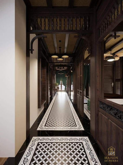 Gạch bông cổ điển nghệ thuật cao cấp _ High - class classic art tiles - Maison De Pierre